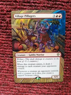 Village Pillagers 14 MTG Lorwyn Eclipsed Commander Hand Painted Full Altered Art - Image 2