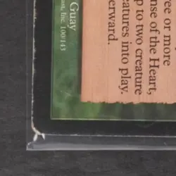 1999 MAGIC: THE GATHERING URZA'S LEGACY #100 DEFENSE OF THE HEART - Image 4