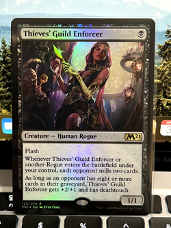 MTG Thieves' Guild Enforcer- Core Set 2021 125/274 Foil Rare Lightly Played - Image 1