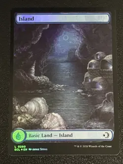 MTG Lorwyn Eclipsed Island Full Art Foil 0280 NM - Image 1