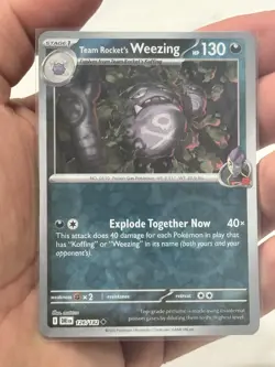 Pokemon TCG * Destined Rivals 126/182 Team Rockets Weezing U * REVERSE HOLO * NM - Image 1