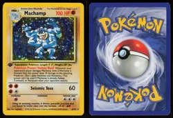 Machamp 8/102 GALAXY Holo Rare Base Set 1st Edition Pokemon - Image 3