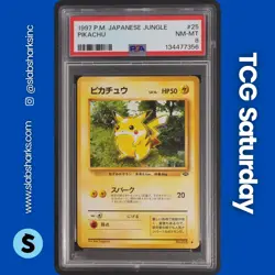 1997 POKEMON JUNGLE JP #025 PIKACHU COMMON PSA 8 - Image 1