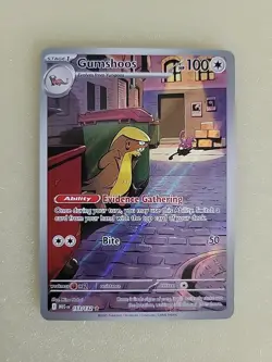 Gumshoos 153/132 Me01: Mega Evolution Illustration Rare Holo 100 HP Pokemon TCG - Image 1