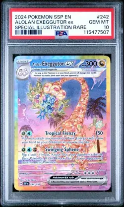 2024 Pokemon Surging Sparks Alolan Exeggutor ex #242 SIR PSA 10 - Image 1