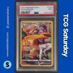 2022 POKEMON SWSH LOST ORIGIN TRAINER GALLERY #TG03/TG30 CHARIZARD PSA 9 - Image 1