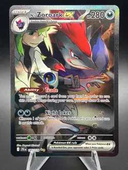 N's Zoroark EX 185/159 Pokemon Journey Together SIR NM - Image 1