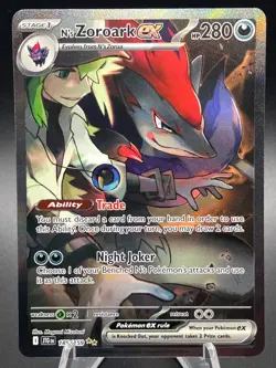 N's Zoroark EX 185/159 Pokemon Journey Together SIR NM - Image 2