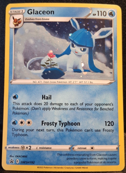 2022 Glaceon SWSH192 Cosmos Holo Sword & Shield Black Star Promo Pokemon - Image 1