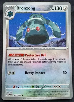 Bronzong (Master Ball Pattern) 067/131 Pokemon TCG Prismatic Evolutions Holo - Image 1