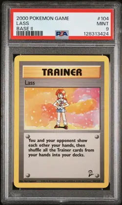 2000 POKEMON BASE SET 2 #104 LASS PSA 9 - Image 1