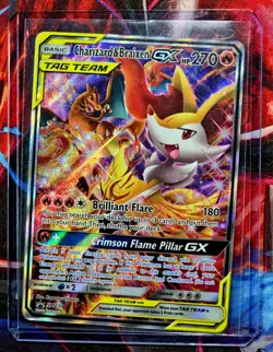 Charizard & Braixen GX SM230 Pokemon TCG 2019 Sun & Moon Tag Team Promo MINT - Image 1
