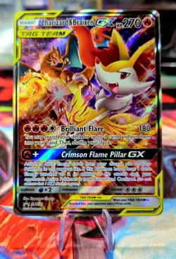 Charizard & Braixen GX SM230 Pokemon TCG 2019 Sun & Moon Tag Team Promo MINT - Image 2