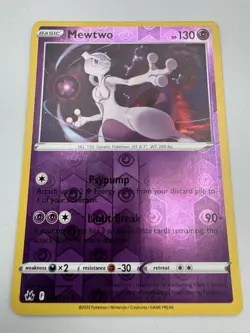 Mewtwo Reverse Holo Crown Zenith 059/159 Holo Rare NM Pokemon - Image 1