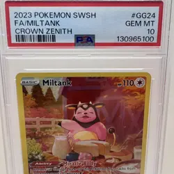 2023 POKEMON SWORD & SHIELD CROWN ZENITH #GG24 FULL ART/MILTANK PSA 10 GEM MINT - Image 2