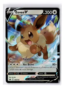 Eevee V - 108/159 Sword & Shield Crown Zenith Ultra Rare - NM - POKEMON TCG - Image 1