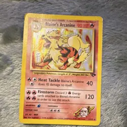 Pokemon Blaine's Arcanine Stage 1 90HP 1/132 2000 English Holo Rare Gym Challen… - Image 1