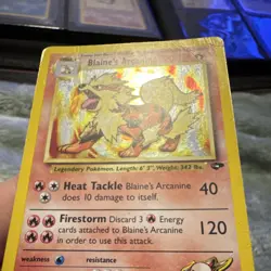 Pokemon Blaine's Arcanine Stage 1 90HP 1/132 2000 English Holo Rare Gym Challen… - Image 3