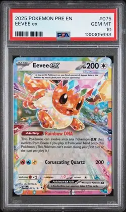 Pokemon TCG Eevee ex 075/131 Prismatic Evolutions Double PSA 10 - Image 1