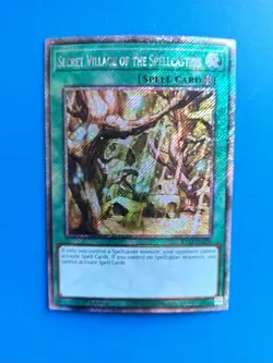 NM Yugioh Secret Village Of The Spellcasters RA03-EN209 Platinum Secret Rare - Image 1