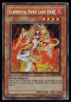 Elemental Hero Lady Heat PP02-EN008 Secret Rare Yu-Gi-Oh - Image 1