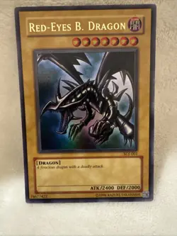 Yugioh Red-Eyes Black Dragon SDJ-001 Unlimited Edition Holo Rare Yu-Gi-Oh! - Image 1