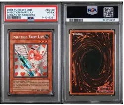 2004 YU-GI-OH! LEGACY OF DARKNESS #EN100 INJECTION FAIRY LILY PSA 4 VG-EX - Image 2
