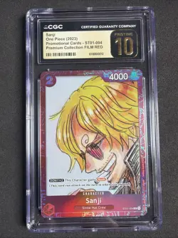 CGC 10 Sanji St01-004 Alternate Art Parallel One Piece Pristine - Image 1