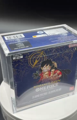 One Piece EN OP-01 Romance Dawn Blue Bottom Booster Box Sealed w/ Acrylic Case - Image 2