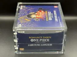 One Piece EN OP-01 Romance Dawn Blue Bottom Booster Box Sealed w/ Acrylic Case - Image 4
