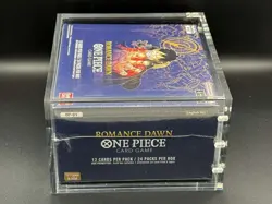 One Piece EN OP-01 Romance Dawn Blue Bottom Booster Box Sealed w/ Acrylic Case - Image 5