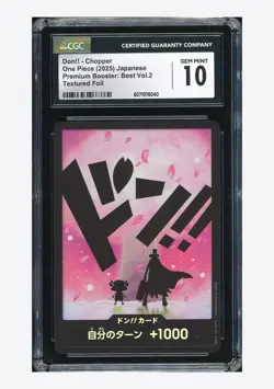 One Piece CGC 10 GEM MINT Don!! Foil 2025 PRB02 Chopper Japanese - Image 1