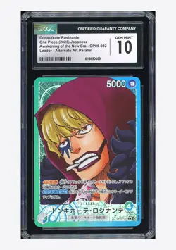 One Piece CGC 10 GEM Donquixote Rosinante L Alt Art 2025 OP05-022 OP05 Japanese - Image 1