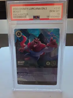 Beast Relentless 210/204 Disney Lorcana TCG Enchanted PSA GEM 10 - Image 3