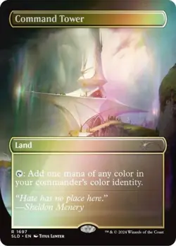 Command Tower (1697) (Rainbow Foil) -Foil Light Play MTG Secret Lair - Image 1