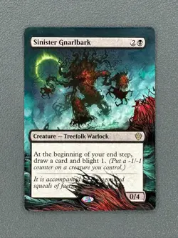Sinister Gnarlbark MTG Lorwyn Eclipsed Commander Hand Painted Full Altered Art v - Image 1