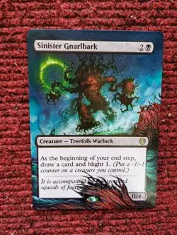 Sinister Gnarlbark MTG Lorwyn Eclipsed Commander Hand Painted Full Altered Art v - Image 2