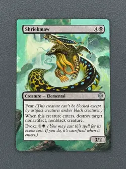 Shriekmaw MTG Lorwyn Eclipsed Commander Hand Painted Borderless Altered Art v - Image 1