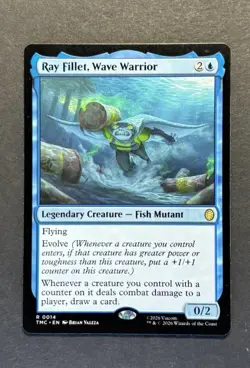 RAY FILLET, WAVE WARRIOR #14 Blue Rare Legendary Creature - Magic TMC Card MTG - Image 1