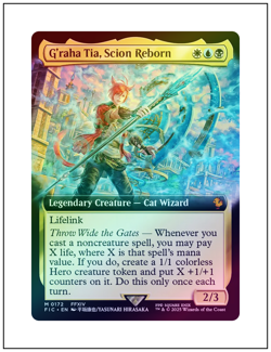 1x G'raha Tia, Scion Reborn, Extended Art Foil, Final Fantasy, Magic MTG NM - Image 1