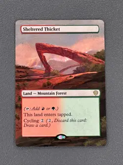 Sheltered Thicket MTG Lorwyn Eclipsed Commander Hand Painted Full Altered Art v - Image 1