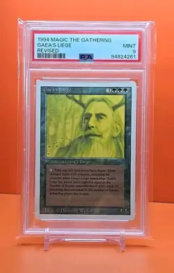 🟢🟢🟢 1994 Magic The Gathering GAEAS LIEGE Revised PSA 9 🟢🟢🟢 - Image 1