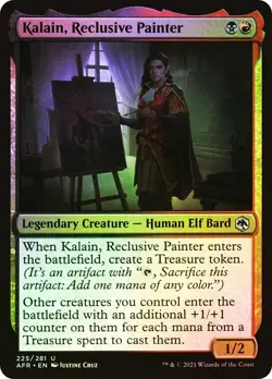 MTG FOIL Kalain, Reclusive Painter Adventures in the Forgotten Realms 225 NM x1 - Image 1