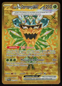 Teal Mask Ogerpon ex 221/167 Hyper Rare Twilight Masquerade Pokemon - Image 1