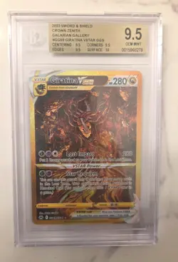 Giratina VStar Crown Zenith GG69 Beckett BGS 9.5 Gem Mint + Pokemon - Image 1