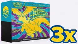 x3 Pokemon Ascended Hero’s Elite Trainer Box ETB - PRESALE CONFIRMED - Image 1