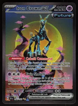 Iron Crown ex 206/162 Special Illustration Rare Temporal Forces Pokemon - Image 1