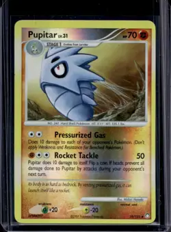 2007 Pokemon Diamond & Pearl Mysterious Treasures Pupitar Reverse Holo #59/123 - Image 1