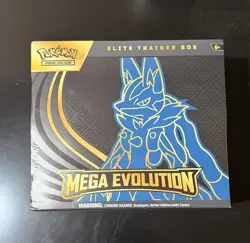 Pokemon TCG Mega Evolution ETB Elite Trainer Box Lucario Sealed New Collectible - Image 1
