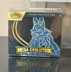 Pokemon TCG Mega Evolution ETB Elite Trainer Box Lucario Sealed New Collectible - Image 2